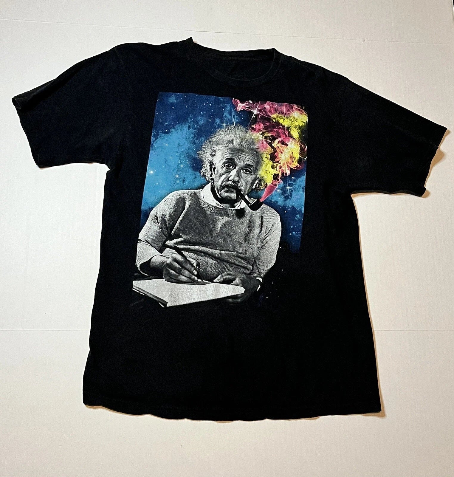 Black Albert Einstein Small Shirt Pipe Smoking Mathematician Creative Minds Unisex T-shirt, Sweatshirt, Hoodie, Long Sleeve Tee - T-Shirt, Sweatshirt, Hoodie