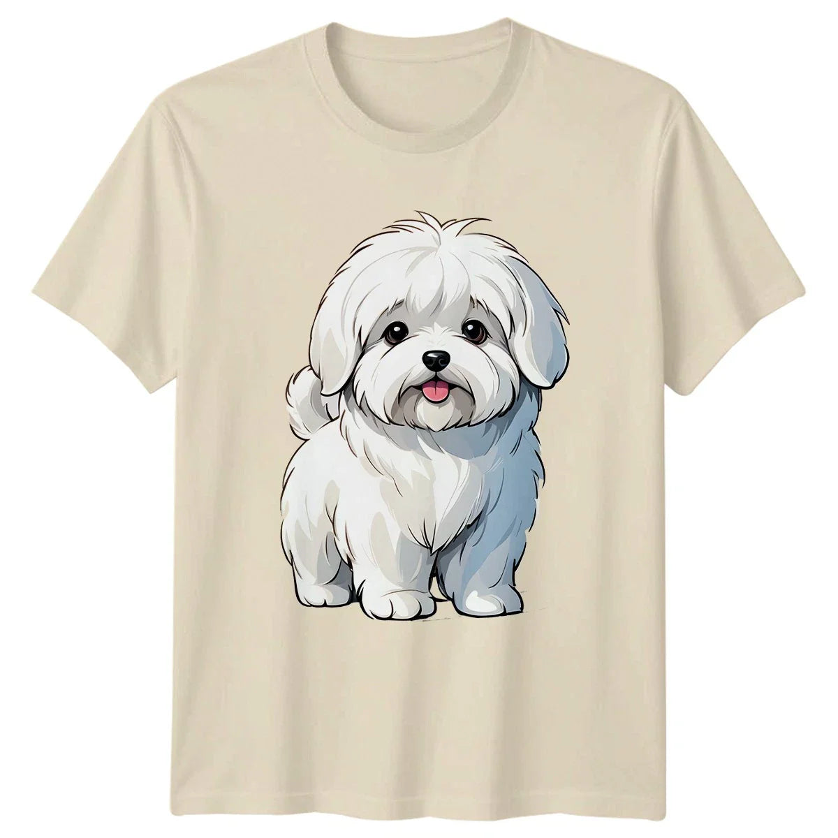 Cute White Maltese Dog T-Shirt Maltese Dog Birthday Gift For Him And Her Unisex T-shirt, Sweatshirt, Hoodie, Long Sleeve Tee - T-Shirt, Sweatshirt, Hoodie