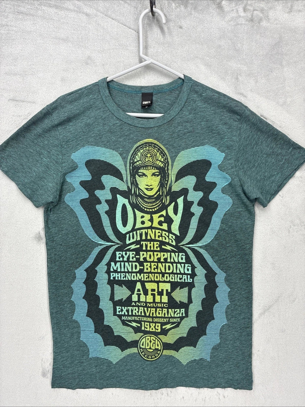 Obey T-shirt mens medium music and artist extravaganza Artistic Unisex T-shirt, Sweatshirt, Hoodie, Long Sleeve Tee - T-Shirt, Sweatshirt, Hoodie