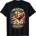 One Nation Under God 250 Years 250th Anniversary USA Mens T-Shirt Unisex T-shirt, Sweatshirt, Hoodie, Long Sleeve Tee - T-Shirt, Sweatshirt, Hoodie