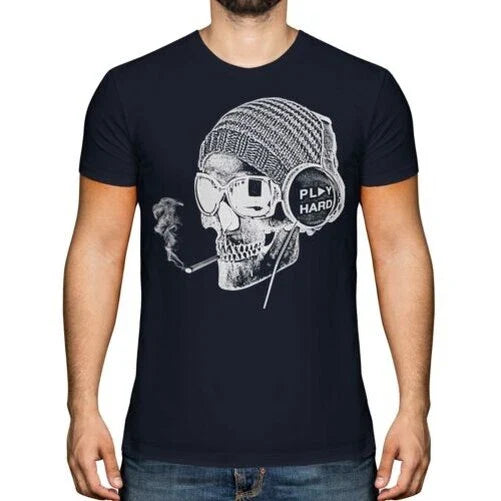 Fashion Men's Skull Print Hard Game Top Slogan Hipster Swag Trendy Unisex T-shirt, Sweatshirt, Hoodie, Long Sleeve Tee - T-Shirt, Sweatshirt, Hoodie