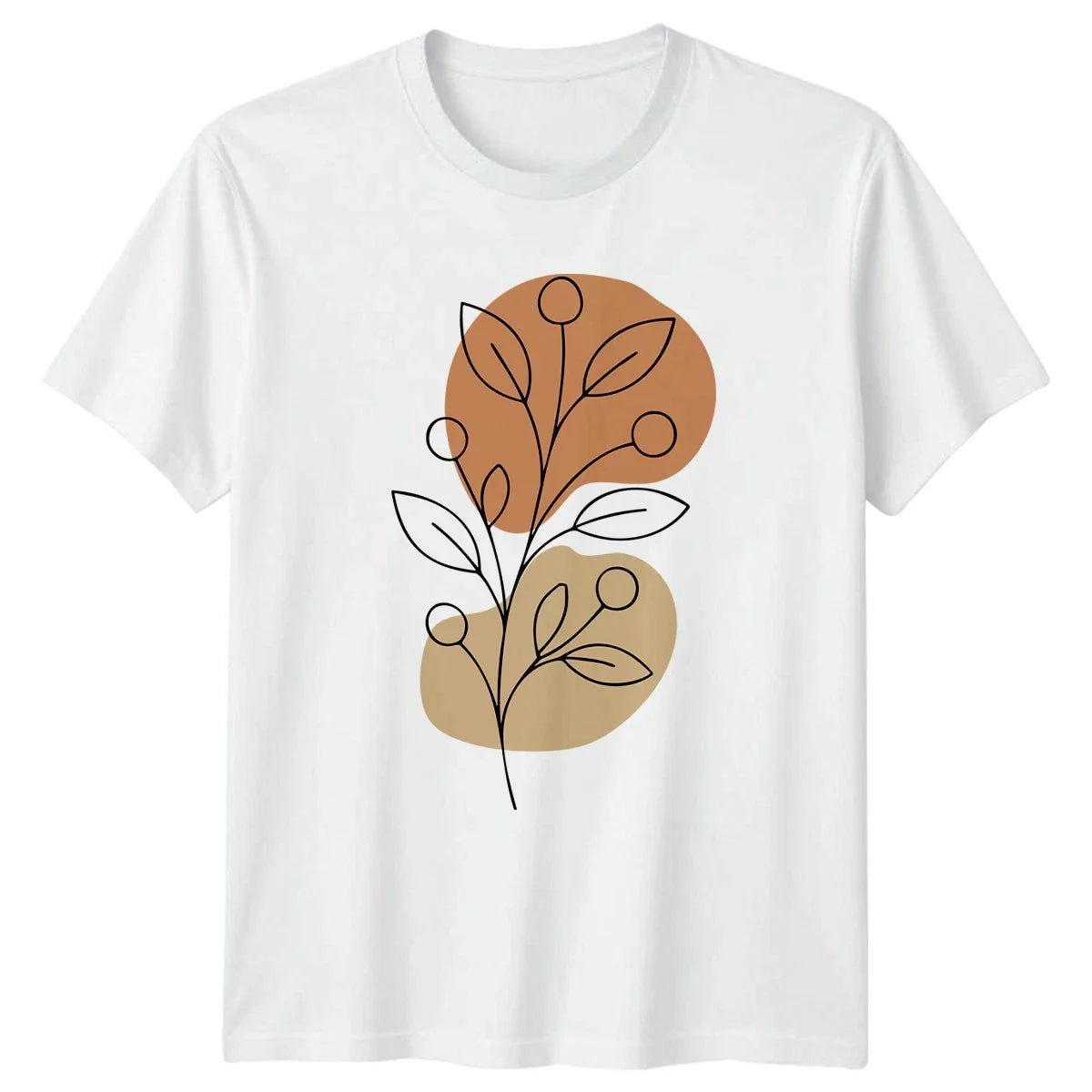 Minimalist Boho Botanical Art T-Shirt Earthy Abstract Plant Lover Gift Unisex T-shirt, Sweatshirt, Hoodie, Long Sleeve Tee - T-Shirt, Sweatshirt, Hoodie