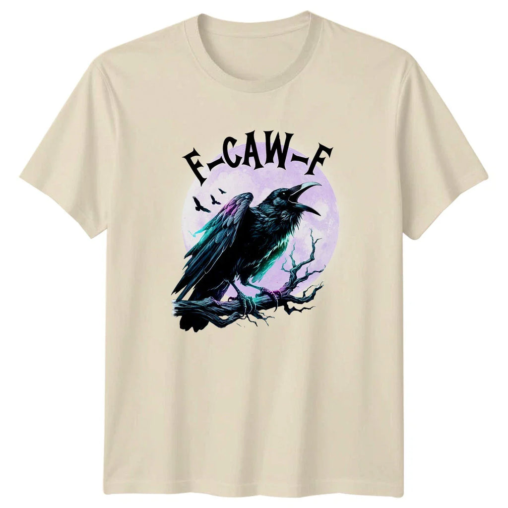 E-Caw-F Raven Birds Animals Mens T-Shirt Womens Tee Graphic Tee Dark Moon Unisex T-shirt, Sweatshirt, Hoodie, Long Sleeve Tee - T-Shirt, Sweatshirt, Hoodie