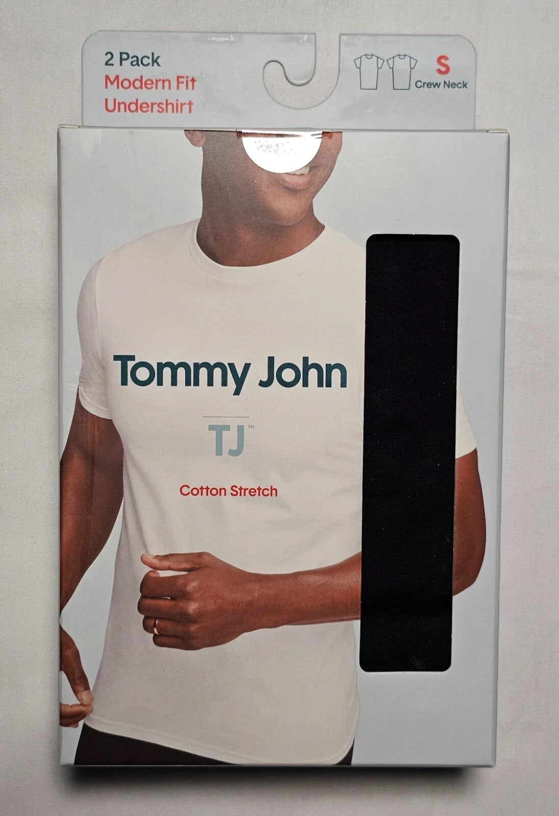 Tommy John Cotton Stretch Modern Fit Undershirt - Small - Black - 2-Pack Unisex T-shirt, Sweatshirt, Hoodie, Long Sleeve Tee - T-Shirt, Sweatshirt, Hoodie