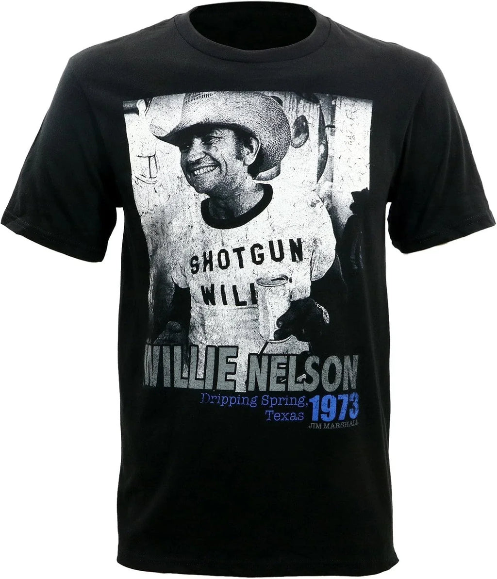 Authentic WILLIE NELSON Jim Marshall Photo Shotgun Beer Slim T-Shirt S-2XL NEW Unisex T-shirt, Sweatshirt, Hoodie, Long Sleeve Tee - T-Shirt, Sweatshirt, Hoodie