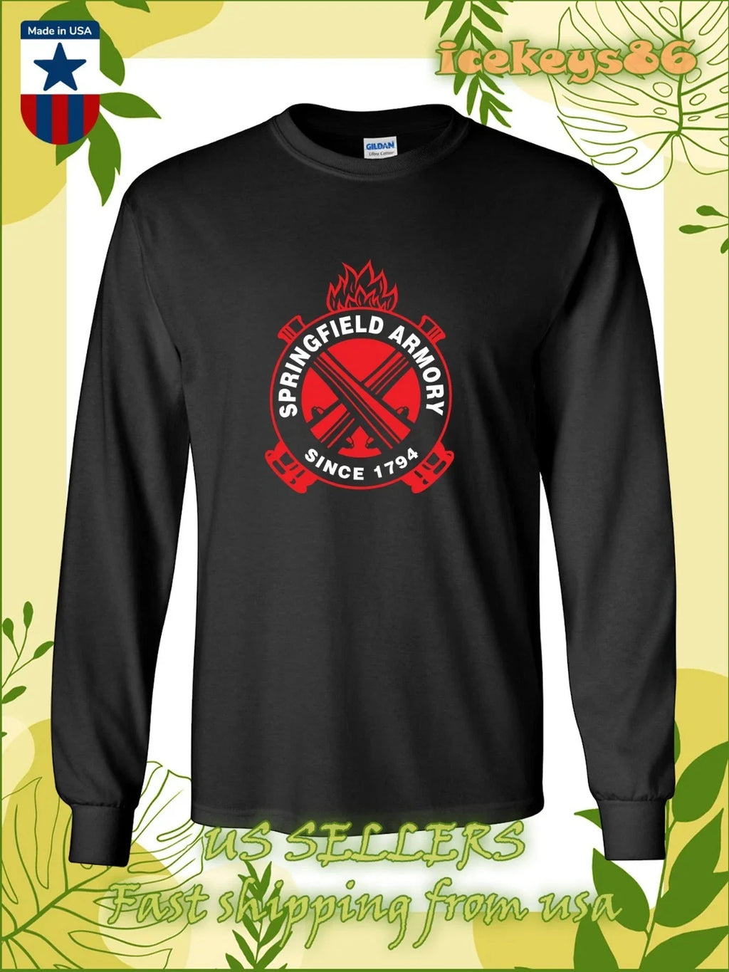 Springfield Armory Since 1794 Men's Long Sleeve T-Shirt American Size T-Shirt Unisex T-shirt, Sweatshirt, Hoodie, Long Sleeve Tee - T-Shirt, Sweatshirt, Hoodie