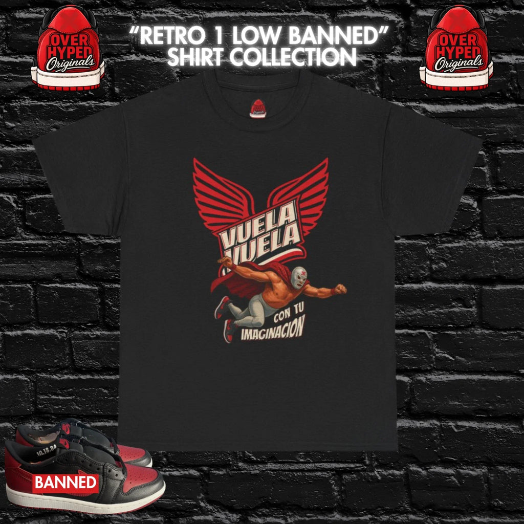 Shirt to match Retro 1 Low Banned OG Matching  Streetwear Black AND Red-VUELA Unisex T-shirt, Sweatshirt, Hoodie, Long Sleeve Tee - T-Shirt, Sweatshirt, Hoodie