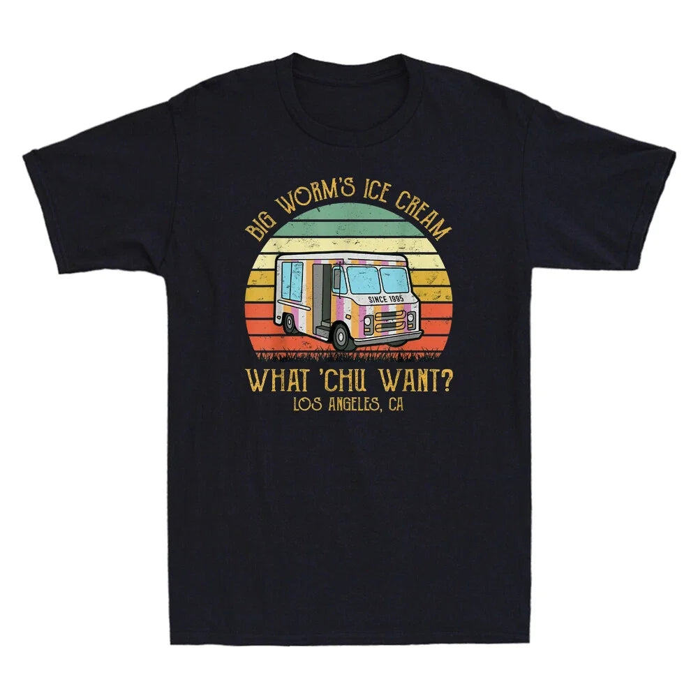 Big Worm's Ice Cream What Chu Want Sunset Style Retro Men's Short Sleeve T-Shirt Unisex T-shirt, Sweatshirt, Hoodie, Long Sleeve Tee - T-Shirt, Sweatshirt, Hoodie