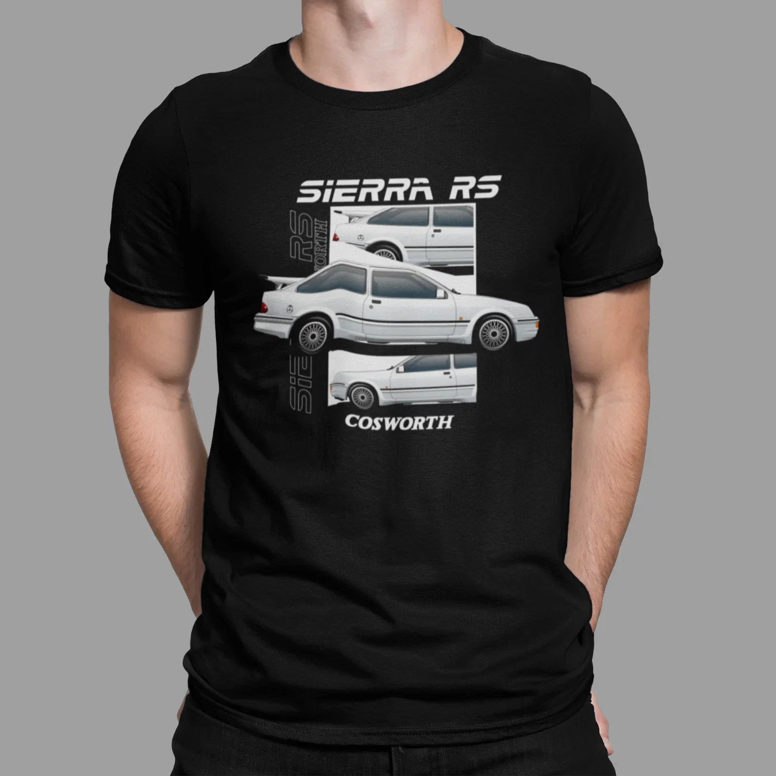 Retro Ford RS Cosworth Car T-shirt, classic car, Dads gift, old school Unisex T-shirt, Sweatshirt, Hoodie, Long Sleeve Tee - T-Shirt, Sweatshirt, Hoodie