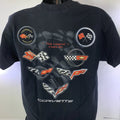 Corvette T-Shirt - The Legend Lives On W/ C-1 C-2 C-3 C-4 C-5 C-6 C-7 Emblems Unisex T-shirt, Sweatshirt, Hoodie, Long Sleeve Tee - T-Shirt, Sweatshirt, Hoodie