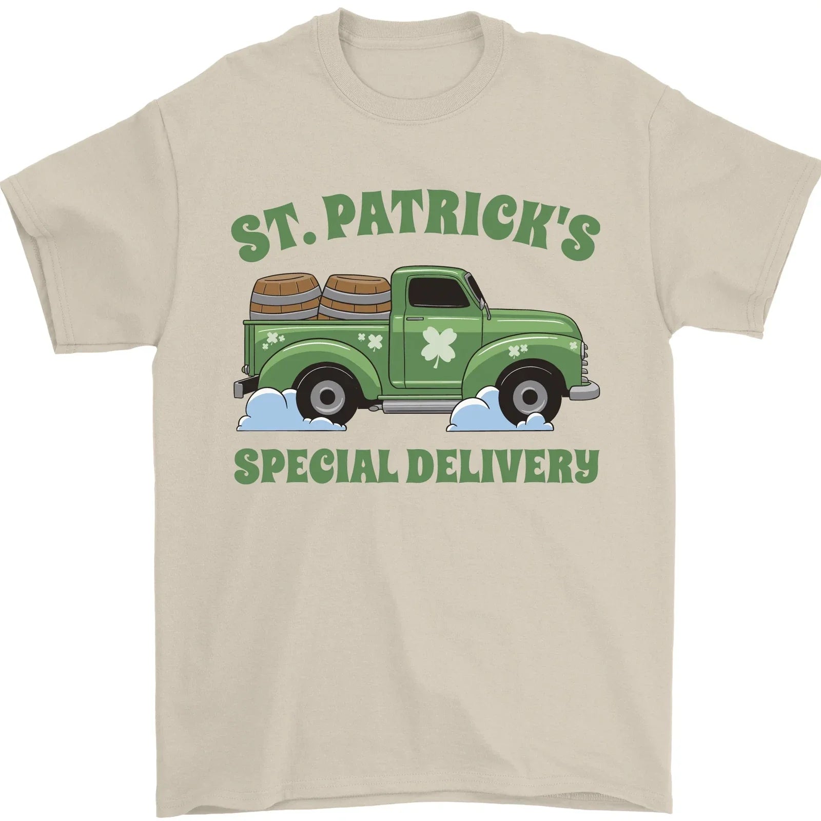 St Patricks Beer Delivery Funny Alcohol Guiness Mens T-Shirt 100% Cotton Unisex T-shirt, Sweatshirt, Hoodie, Long Sleeve Tee - T-Shirt, Sweatshirt, Hoodie