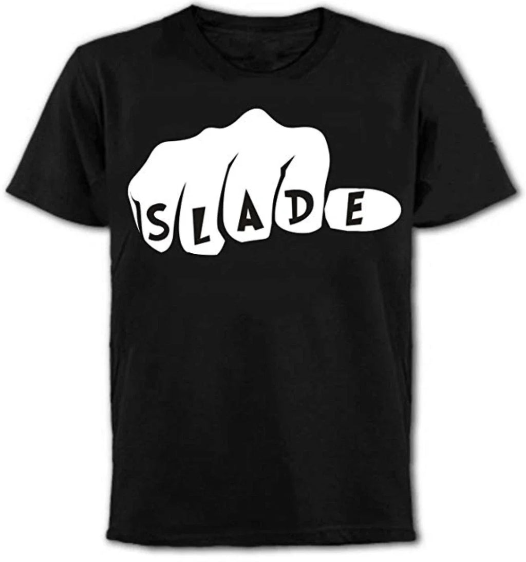 SLADE 70's Glam Rock Band Mens T-Shirt Black Wave/Punk/Tee/Band/Music Unisex T-shirt, Sweatshirt, Hoodie, Long Sleeve Tee - T-Shirt, Sweatshirt, Hoodie