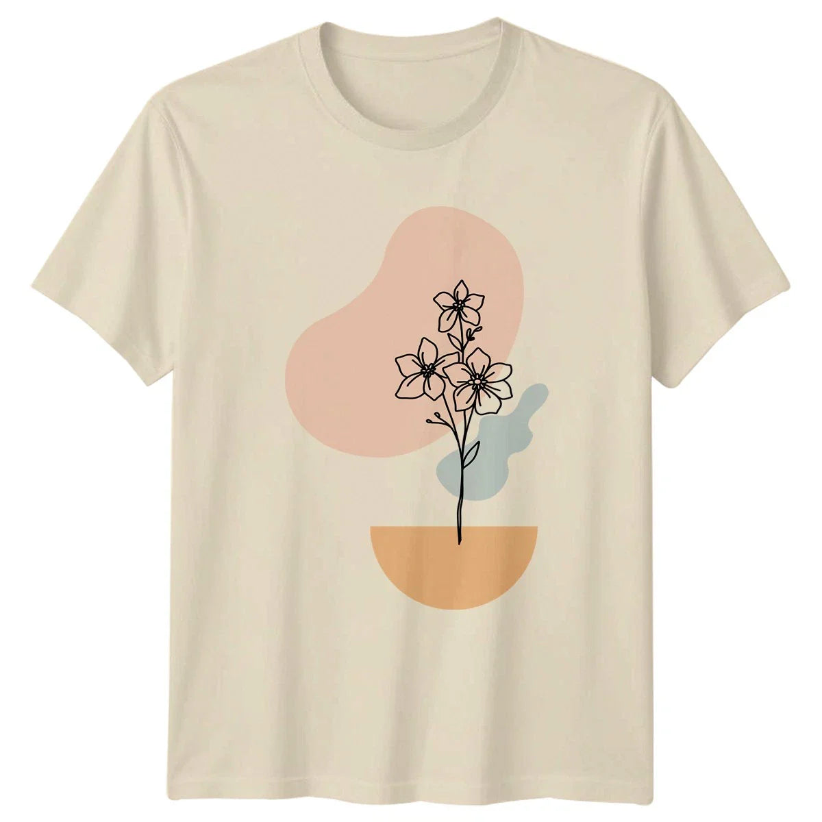 Minimalist Floral Womens T-Shirt Botanical Nature Gift For Her Unisex T-shirt, Sweatshirt, Hoodie, Long Sleeve Tee - T-Shirt, Sweatshirt, Hoodie