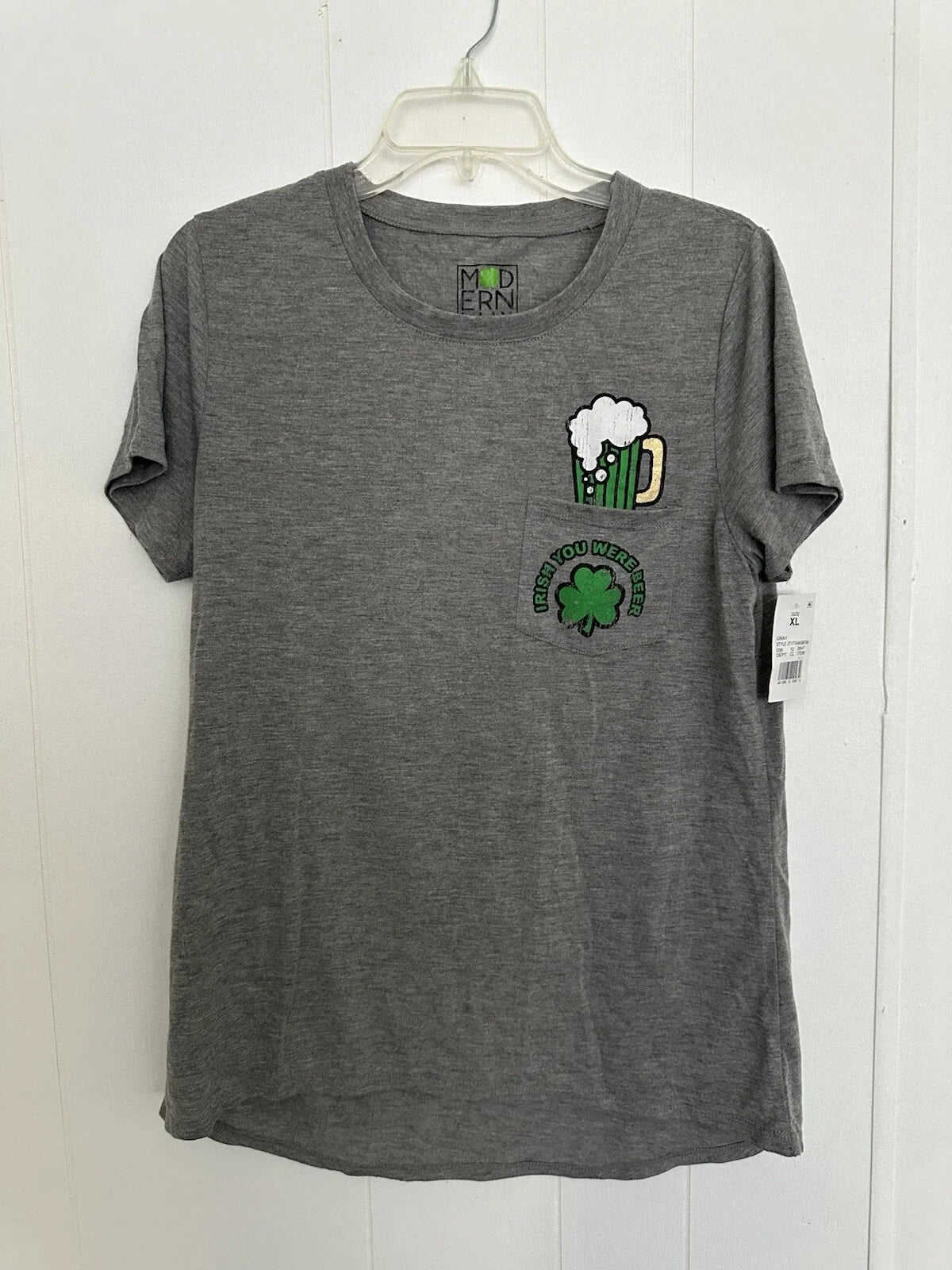Irish You Were  Beer At Patricks Womans Shirt XL NWT Unisex T-shirt, Sweatshirt, Hoodie, Long Sleeve Tee - T-Shirt, Sweatshirt, Hoodie