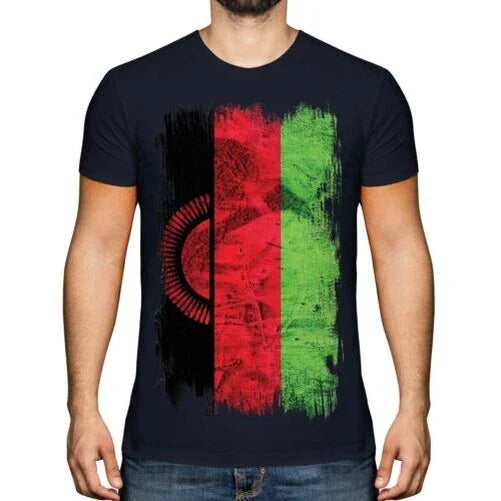 Malawi Grunge Flag Mens Malawian T-Shirt Football Jersey Gift Unisex T-shirt, Sweatshirt, Hoodie, Long Sleeve Tee - T-Shirt, Sweatshirt, Hoodie