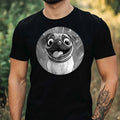 Mens Happy Pug Motif Cotton T-Shirt Size XS to 5XL Unisex T-shirt, Sweatshirt, Hoodie, Long Sleeve Tee - T-Shirt, Sweatshirt, Hoodie