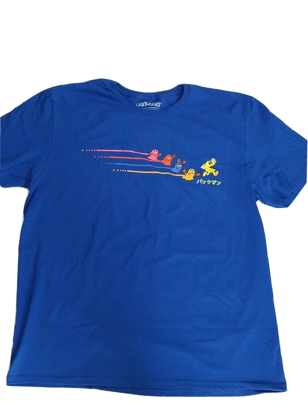Loot Crate Pac-Man Retro Blue T-Shirt Mens XL Pac Man Video Game Ghosts Chasing Unisex T-shirt, Sweatshirt, Hoodie, Long Sleeve Tee - T-Shirt, Sweatshirt, Hoodie