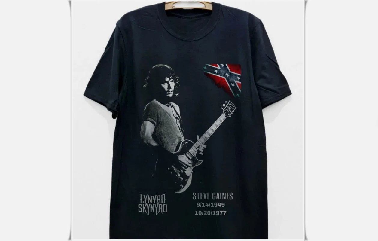 Lynyrd Skynyrd T-shirt, Tribute Steve Gaines Unisex Black T-shirt, Size S-5XL Unisex T-shirt, Sweatshirt, Hoodie, Long Sleeve Tee - T-Shirt, Sweatshirt, Hoodie