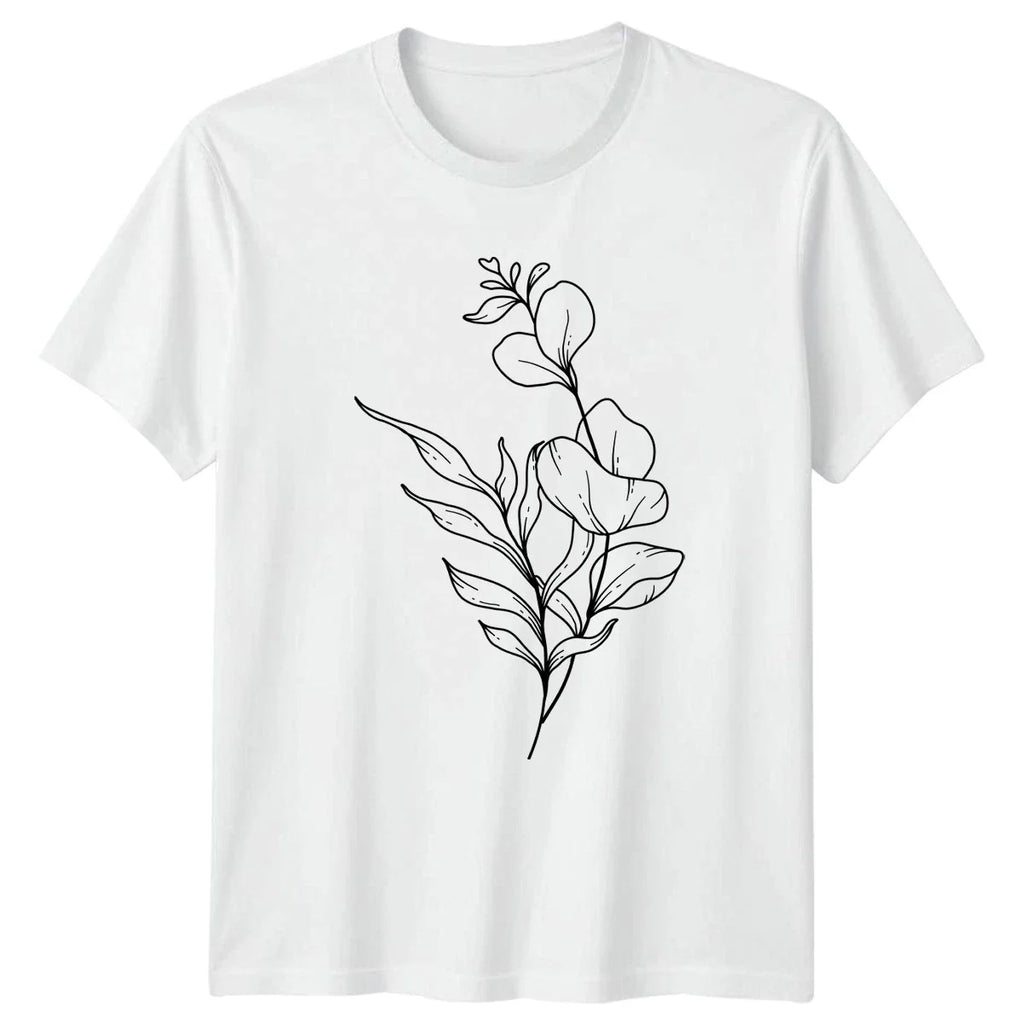 Eucalyptus Leaves Botanical Minimalist Drawing T-Shirt Eucalyptus Nature Unisex T-shirt, Sweatshirt, Hoodie, Long Sleeve Tee - T-Shirt, Sweatshirt, Hoodie