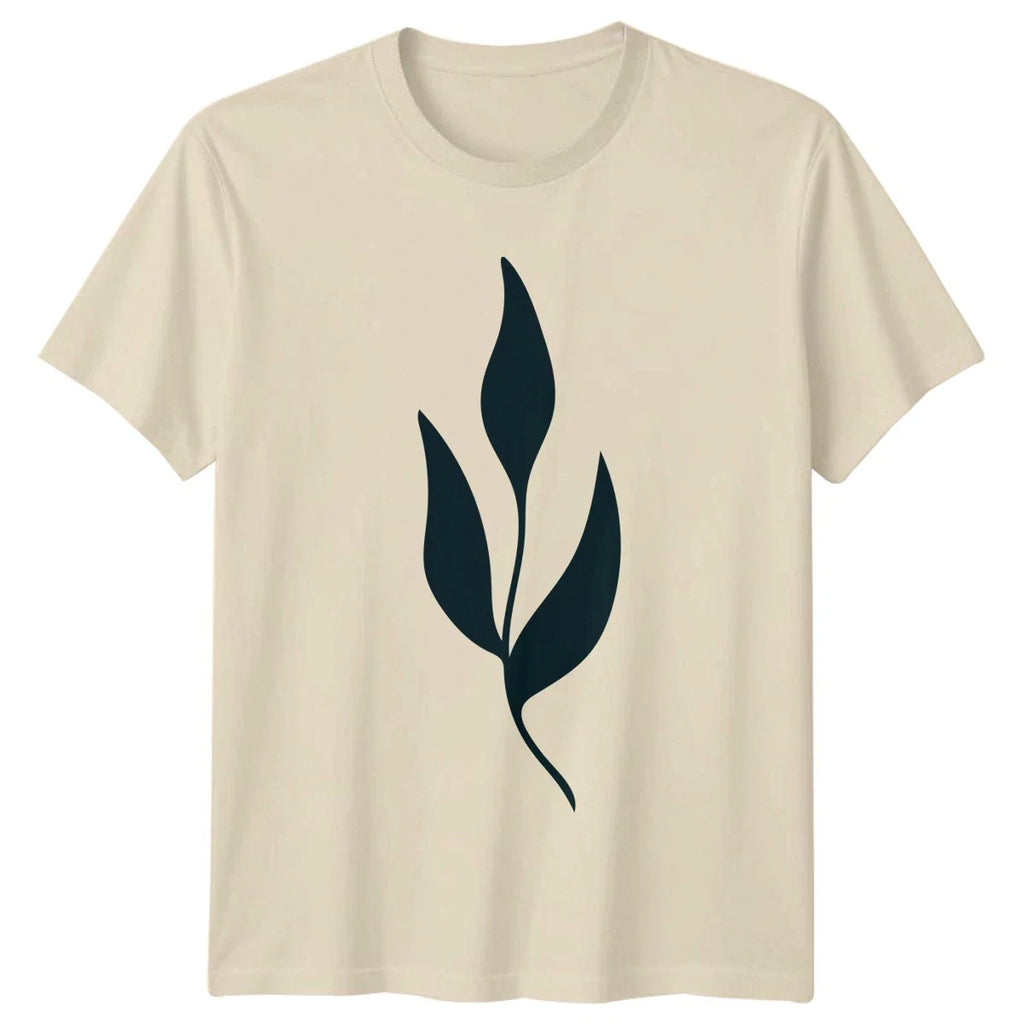 Botanical Plant Leaf Modern Minimalist T-Shirt Abstract Botanical Art Unisex T-shirt, Sweatshirt, Hoodie, Long Sleeve Tee - T-Shirt, Sweatshirt, Hoodie