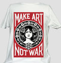 Make Art Not War Peace Rebel Pacifist T-shirt Unisex White Short Sleeve S-3XL Unisex T-shirt, Sweatshirt, Hoodie, Long Sleeve Tee - T-Shirt, Sweatshirt, Hoodie