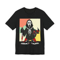 Scream Mask Grim Reaper T-Shirt | Horror Streetwear, Retro Color Block Unisex T-shirt, Sweatshirt, Hoodie, Long Sleeve Tee - T-Shirt, Sweatshirt, Hoodie