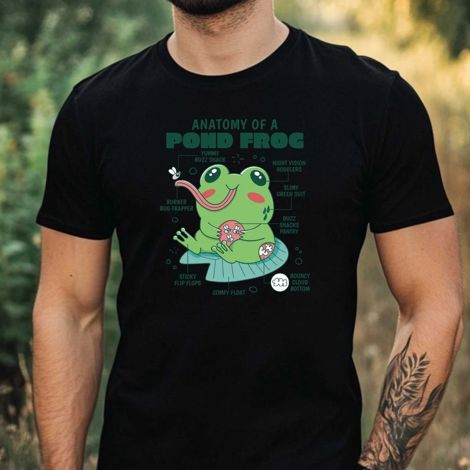 Mens Frog Motif Cotton T Shirt Size XS to 5XL Unisex T-shirt, Sweatshirt, Hoodie, Long Sleeve Tee - T-Shirt, Sweatshirt, Hoodie