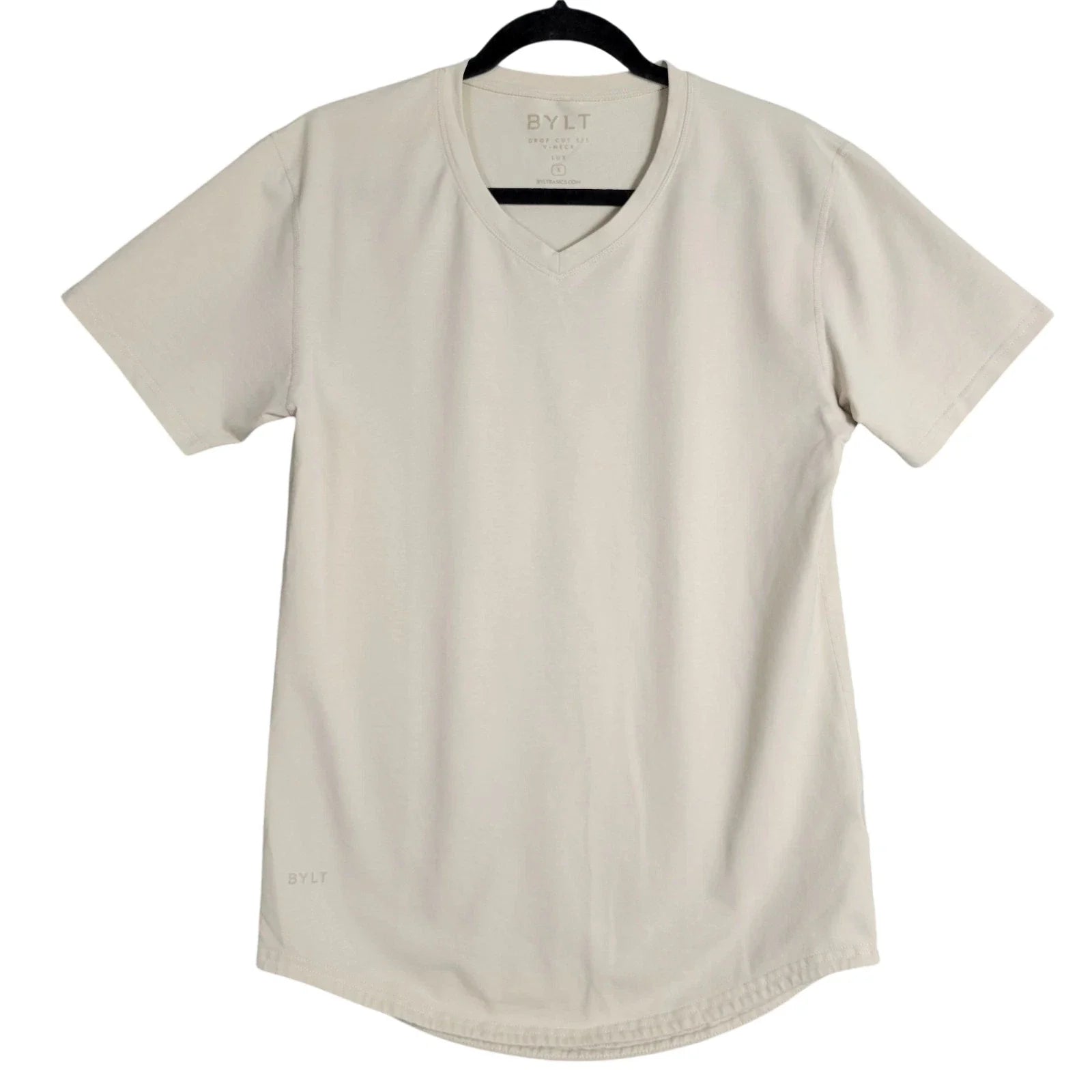 BYLT Drop Cut S/S V-Neck Lux Khaki Tan Short Sleeve Shirt Crew Neck SIZE SMALL Unisex T-shirt, Sweatshirt, Hoodie, Long Sleeve Tee - T-Shirt, Sweatshirt, Hoodie