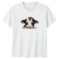 Cute Peeking Baby Cow T-Shirt Cattle Farm Animal Birthday Gift For Him And Her Unisex T-shirt, Sweatshirt, Hoodie, Long Sleeve Tee - T-Shirt, Sweatshirt, Hoodie