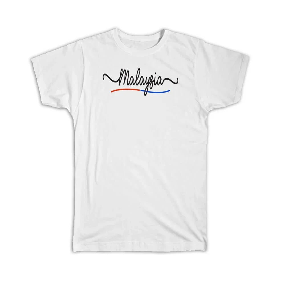 Gift T-Shirt : Malaysia Flag Colors Malaysian Travel Expat Country Minimalist Unisex T-shirt, Sweatshirt, Hoodie, Long Sleeve Tee - T-Shirt, Sweatshirt, Hoodie
