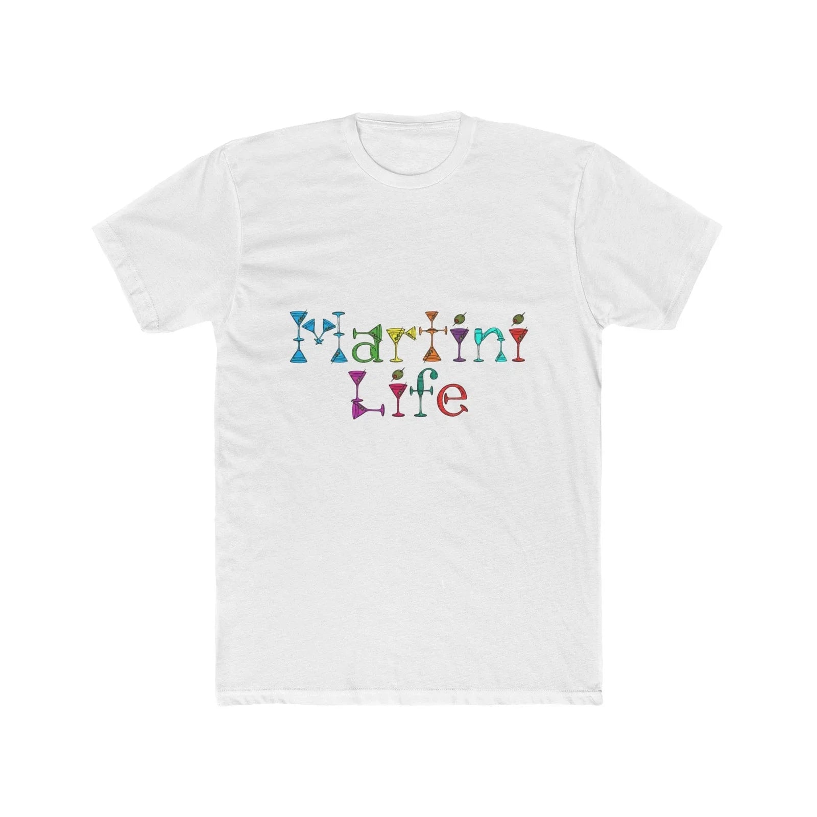 Martini Life Tee | Colorful Cocktail Typography T-Shirt Unisex T-shirt, Sweatshirt, Hoodie, Long Sleeve Tee - T-Shirt, Sweatshirt, Hoodie