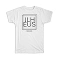 Gift T-Shirt : Ilheus Bahia Square Modern Minimalist Font Unisex T-shirt, Sweatshirt, Hoodie, Long Sleeve Tee - T-Shirt, Sweatshirt, Hoodie