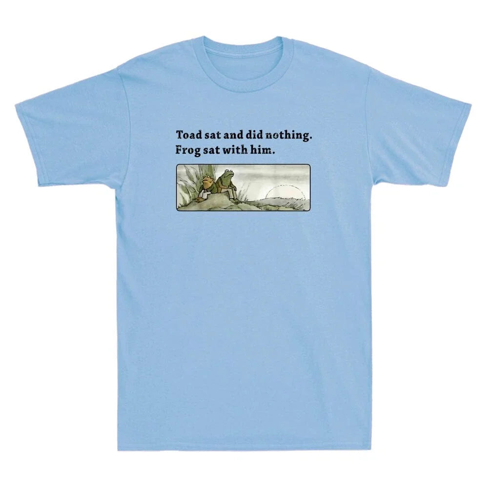 Toad Sat And Did Nothing Frog Sat With Him Funny Saying Vintage Men's T-Shirt Unisex T-shirt, Sweatshirt, Hoodie, Long Sleeve Tee - T-Shirt, Sweatshirt, Hoodie