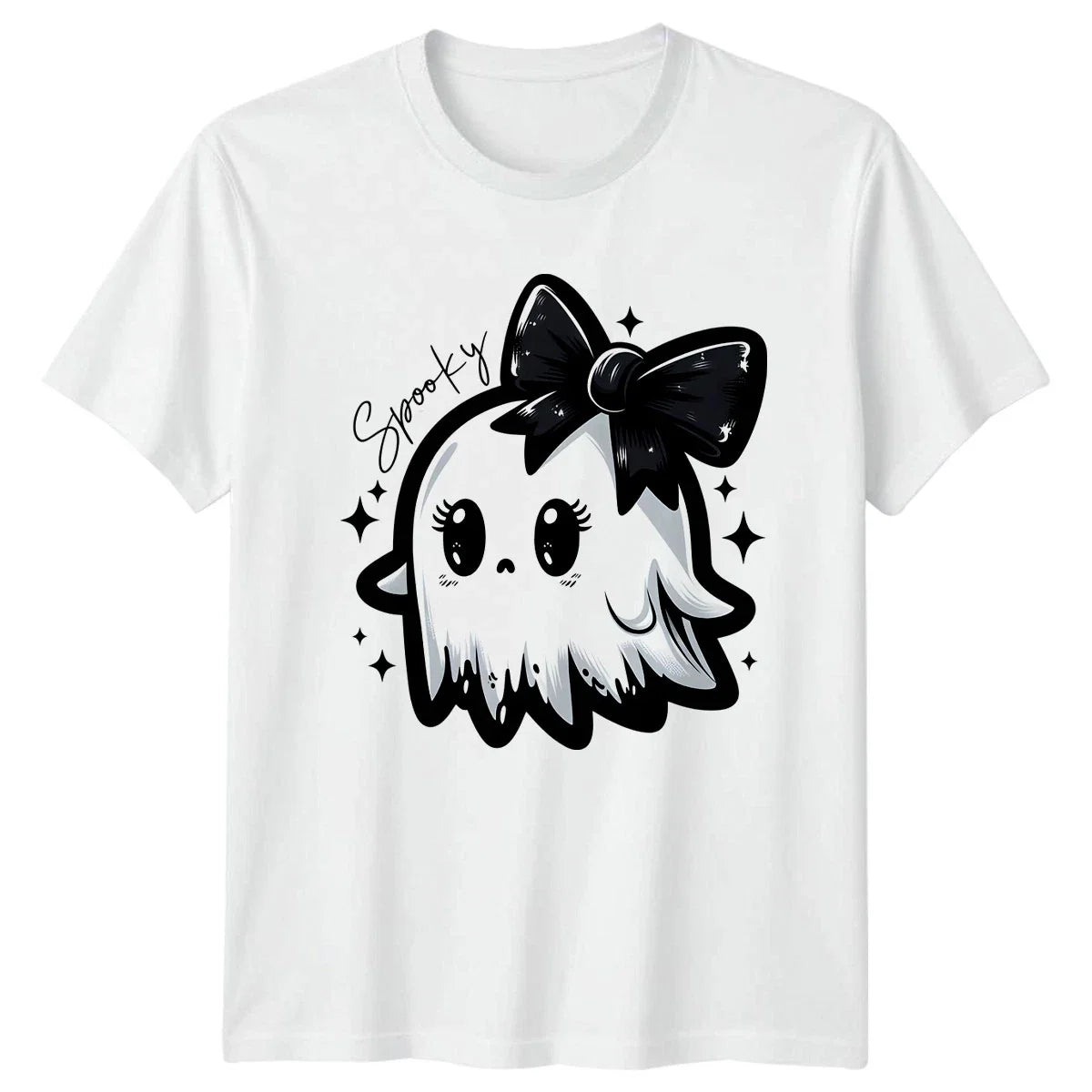 Spooky Womens T-Shirt Cute Ghost Halloween Halloween Gift For Her Unisex T-shirt, Sweatshirt, Hoodie, Long Sleeve Tee - T-Shirt, Sweatshirt, Hoodie