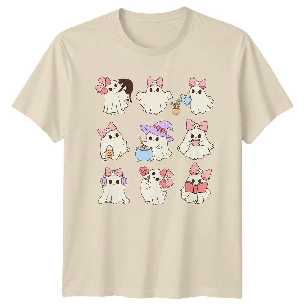 Cute Kawaii Pastel Ghost Life Womens T-Shirt Kawaii Spooky Halloween Unisex T-shirt, Sweatshirt, Hoodie, Long Sleeve Tee - T-Shirt, Sweatshirt, Hoodie