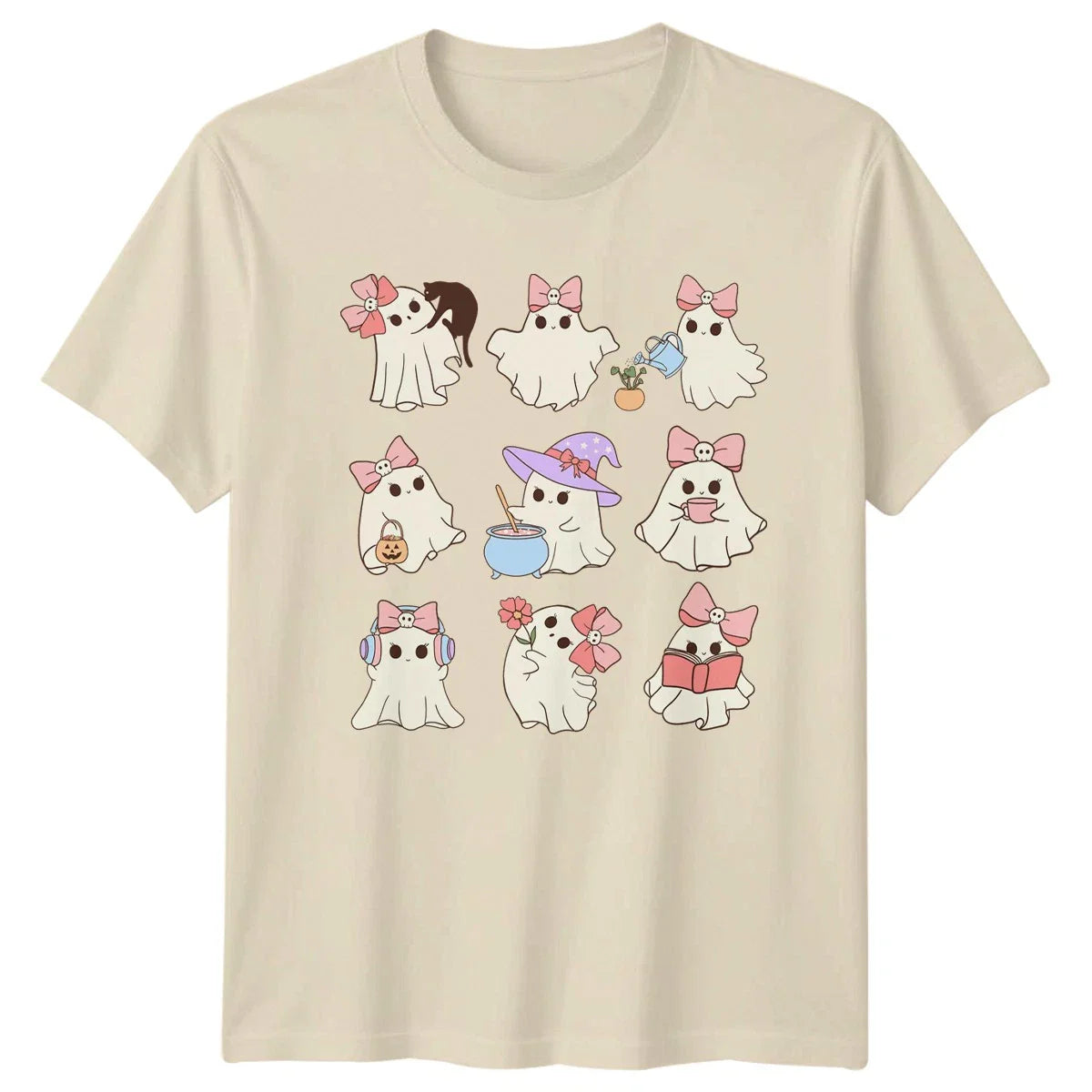 Cute Kawaii Pastel Ghost Life Womens T-Shirt Kawaii Spooky Halloween Unisex T-shirt, Sweatshirt, Hoodie, Long Sleeve Tee - T-Shirt, Sweatshirt, Hoodie