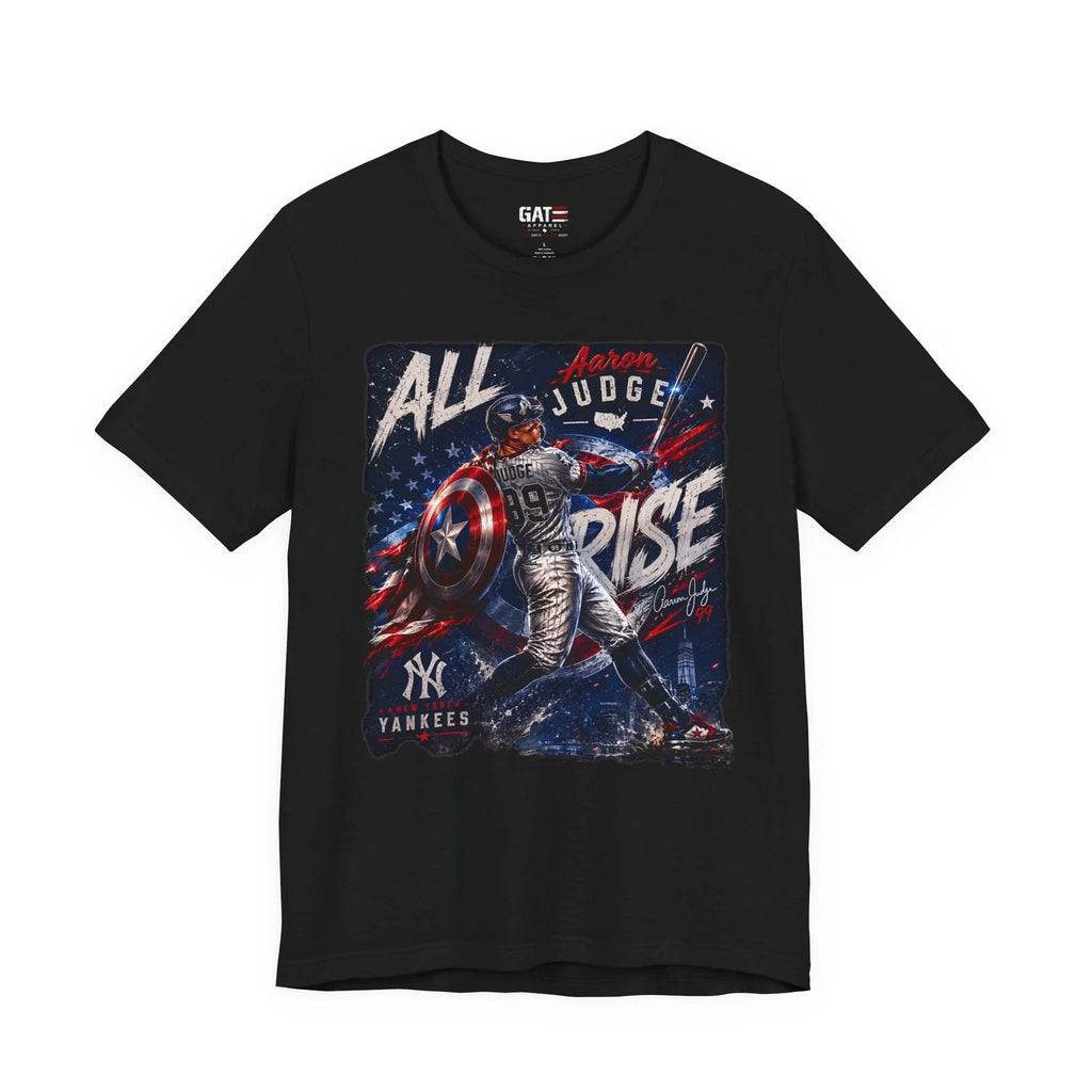 Aaron Judge All Rise Shirt, Patriotic New York Yankees Baseball Tee, USA Unisex T-shirt, Sweatshirt, Hoodie, Long Sleeve Tee - T-Shirt, Sweatshirt, Hoodie