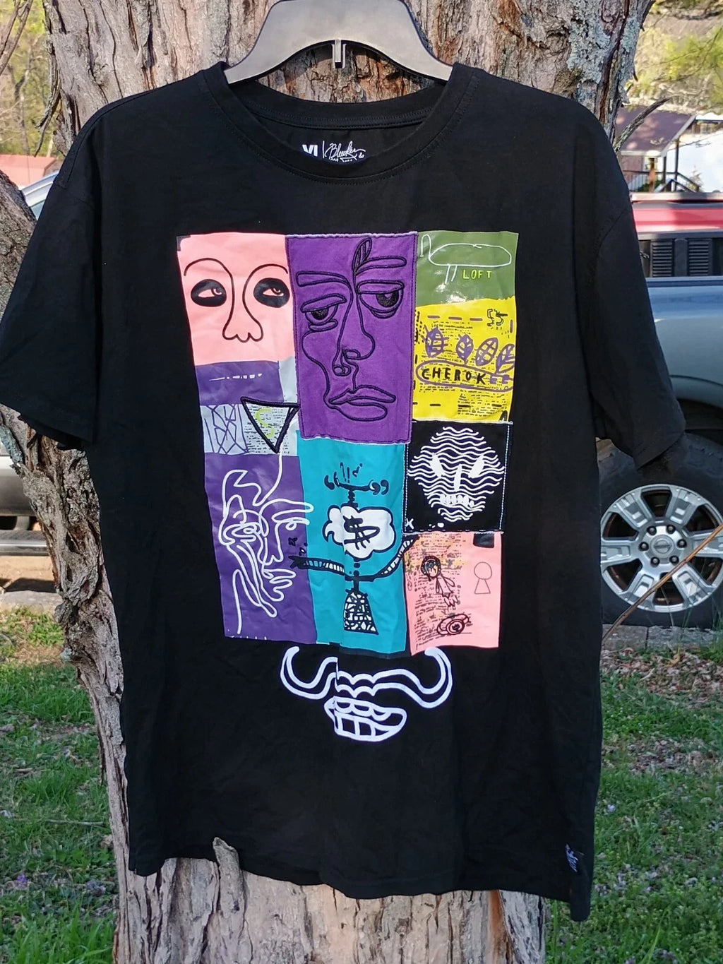 Bleecker & Mercer Screenshot Embroidery & Patchwork XL T-SHIRT WEARABLE ART Unisex T-shirt, Sweatshirt, Hoodie, Long Sleeve Tee - T-Shirt, Sweatshirt, Hoodie