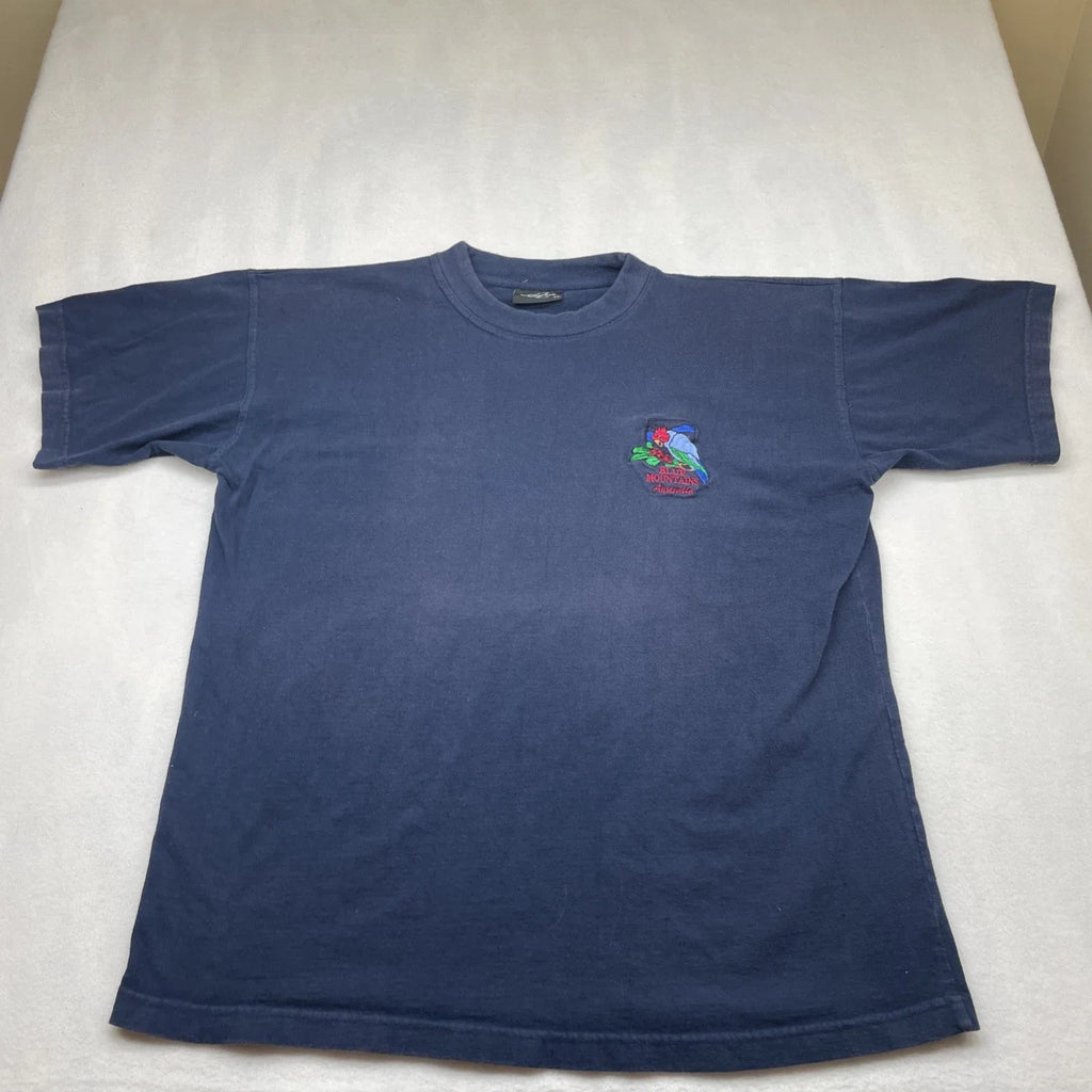 OZ T-Shirt Mens XL Blue 100% Cotton Blue Mountains Embrodier Australia Made Unisex T-shirt, Sweatshirt, Hoodie, Long Sleeve Tee - T-Shirt, Sweatshirt, Hoodie