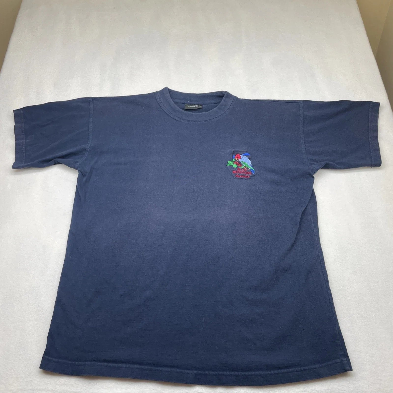 OZ T-Shirt Mens XL Blue 100% Cotton Blue Mountains Embrodier Australia Made Unisex T-shirt, Sweatshirt, Hoodie, Long Sleeve Tee - T-Shirt, Sweatshirt, Hoodie