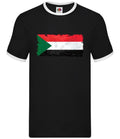 Sudan Grunge Style Flag - Men Contrast - Sudanese Flags Country Travel Unisex T-shirt, Sweatshirt, Hoodie, Long Sleeve Tee - T-Shirt, Sweatshirt, Hoodie