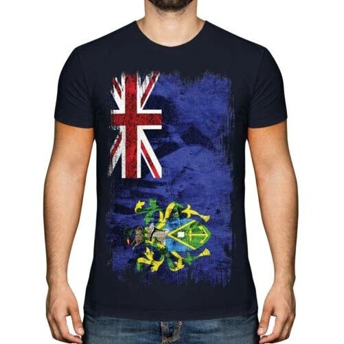 Pitcairn Islands Grunge Flag Men's T-Shirt Gift Clothing Jersey Unisex T-shirt, Sweatshirt, Hoodie, Long Sleeve Tee - T-Shirt, Sweatshirt, Hoodie
