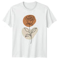 Minimalist Line Art Rose Flower Womens T-Shirt Botanical Floral Mothers Day Unisex T-shirt, Sweatshirt, Hoodie, Long Sleeve Tee - T-Shirt, Sweatshirt, Hoodie