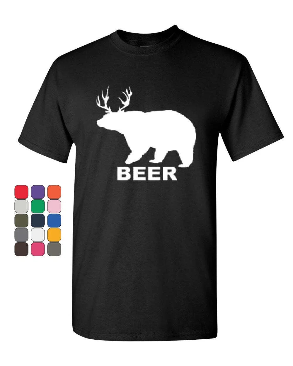 Bear + Deer = Beer Funny Drinking T-Shirt Beer Tee Shirt Unisex T-shirt, Sweatshirt, Hoodie, Long Sleeve Tee - T-Shirt, Sweatshirt, Hoodie