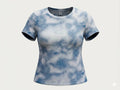 women's Blue & White Tie-Dye Cloud Tee | Soft Graphic T-Shirt | Oversized Fit Unisex T-shirt, Sweatshirt, Hoodie, Long Sleeve Tee - T-Shirt, Sweatshirt, Hoodie