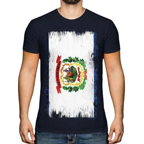 West Virginia State Men's Grunge Flag T-Shirt West Virginian T-Shirt Unisex T-shirt, Sweatshirt, Hoodie, Long Sleeve Tee - T-Shirt, Sweatshirt, Hoodie