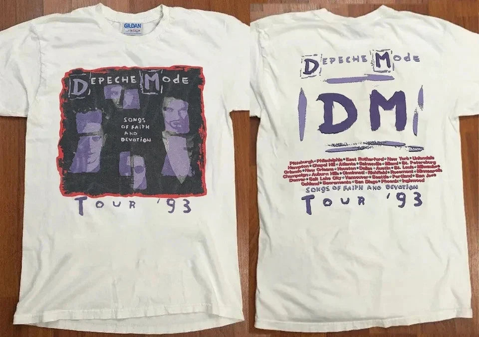 Depeche Mode Songs Of Faith And Devotion 1993 Tour Concert T-Shirt Unisex T-shirt, Sweatshirt, Hoodie, Long Sleeve Tee - T-Shirt, Sweatshirt, Hoodie