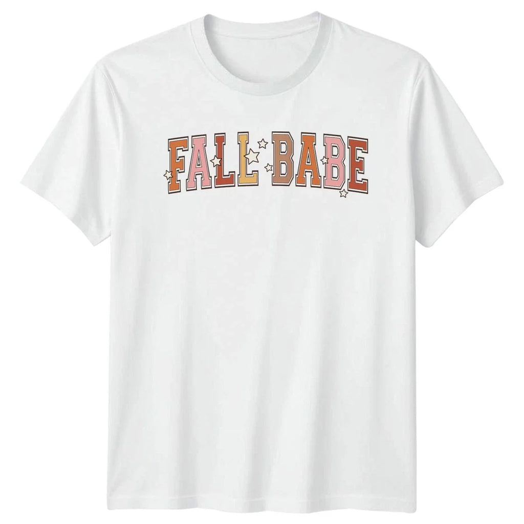 Fall Babe Womens T-Shirt Retro Autumn Aesthetic Fall Season Gift For Her Unisex T-shirt, Sweatshirt, Hoodie, Long Sleeve Tee - T-Shirt, Sweatshirt, Hoodie