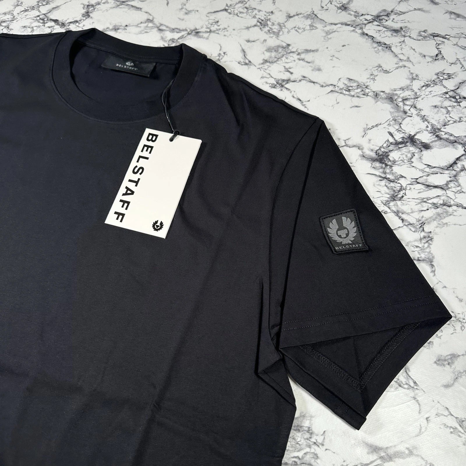 BELSTAFF Mens Black Thom Sleeve Logo T Shirt SIZE XL BNWT Authentic Unisex T-shirt, Sweatshirt, Hoodie, Long Sleeve Tee - T-Shirt, Sweatshirt, Hoodie