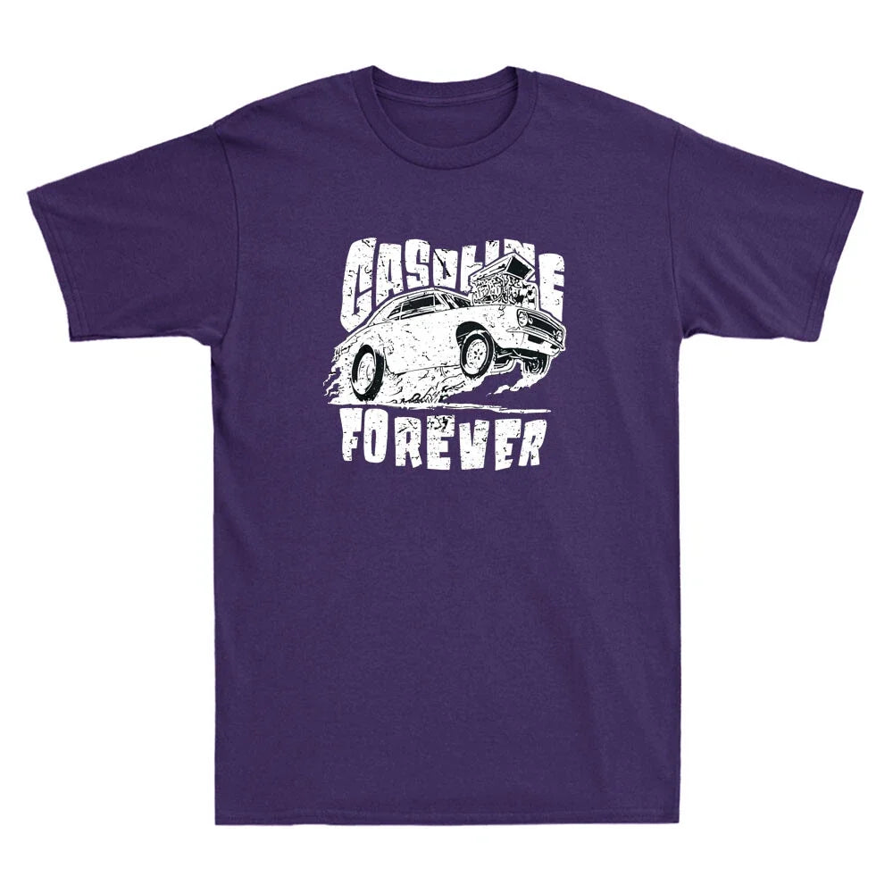 Gasoline Forever Funny Gas Cars Graphic Vintage Men's Short Sleeve T-Shirt Gift Unisex T-shirt, Sweatshirt, Hoodie, Long Sleeve Tee - T-Shirt, Sweatshirt, Hoodie